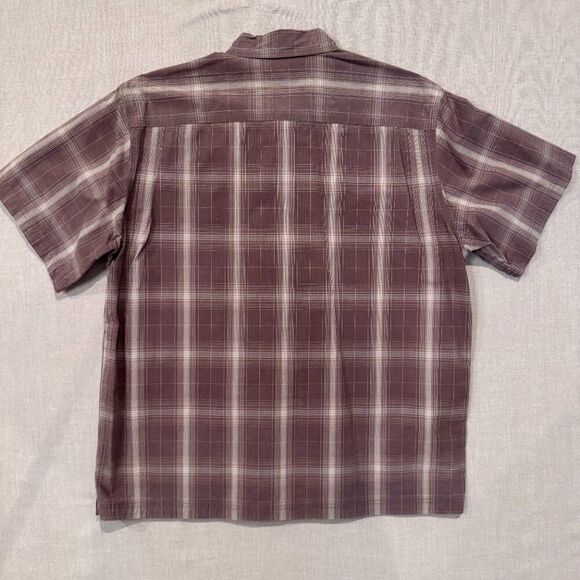 Carhartt Men’s XL Plaid Button-Up Shirt 100% Cotton Dark Brown Check Workwear - Picture 5 of 5